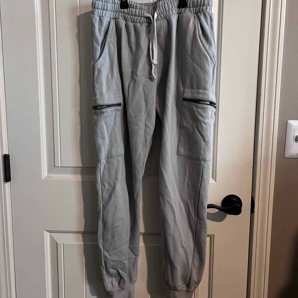 Paperbacks Light Gray Cargo Joggers